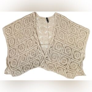 Torrid Short Kimono Cardigan Overlay Women One Size Crochet Open Front